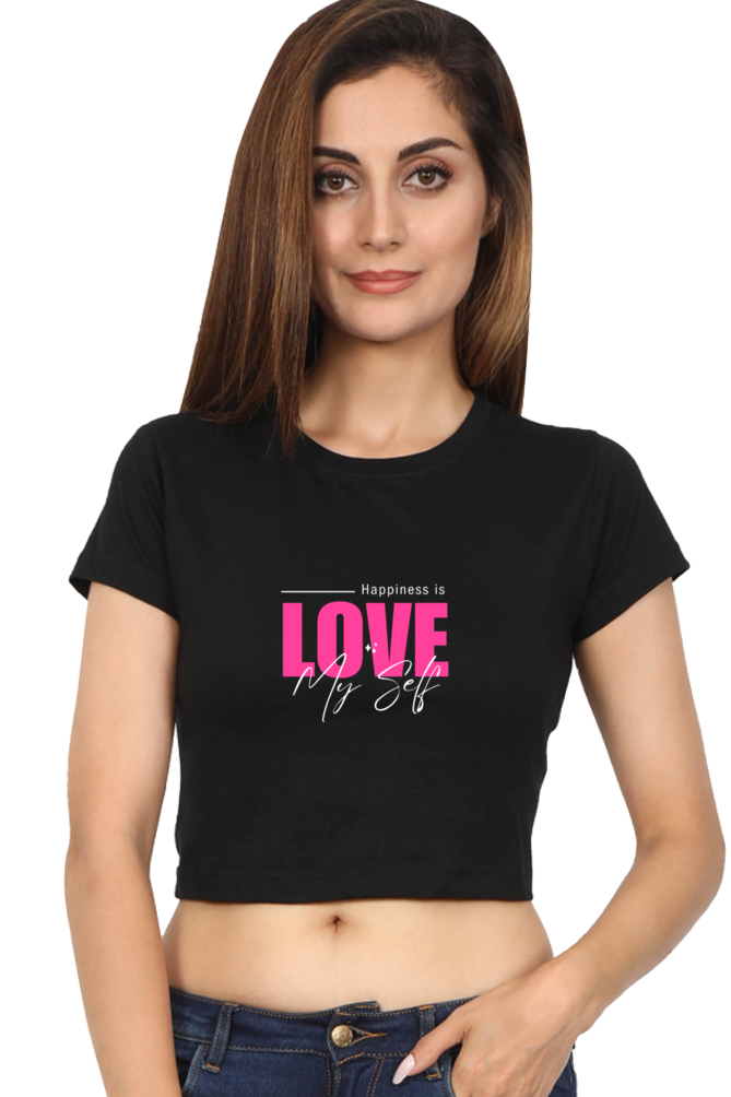 Happiness & Self-Love Women Crop Top