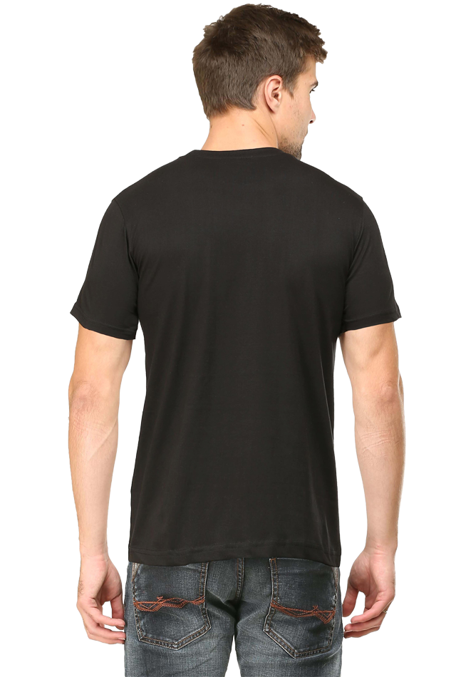 Male Round Neck Half Sleeve Classic Black Cofee Tshirt