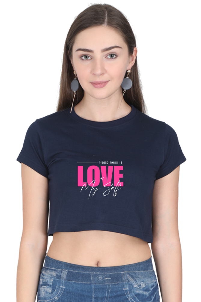 Happiness & Self-Love Women Crop Top