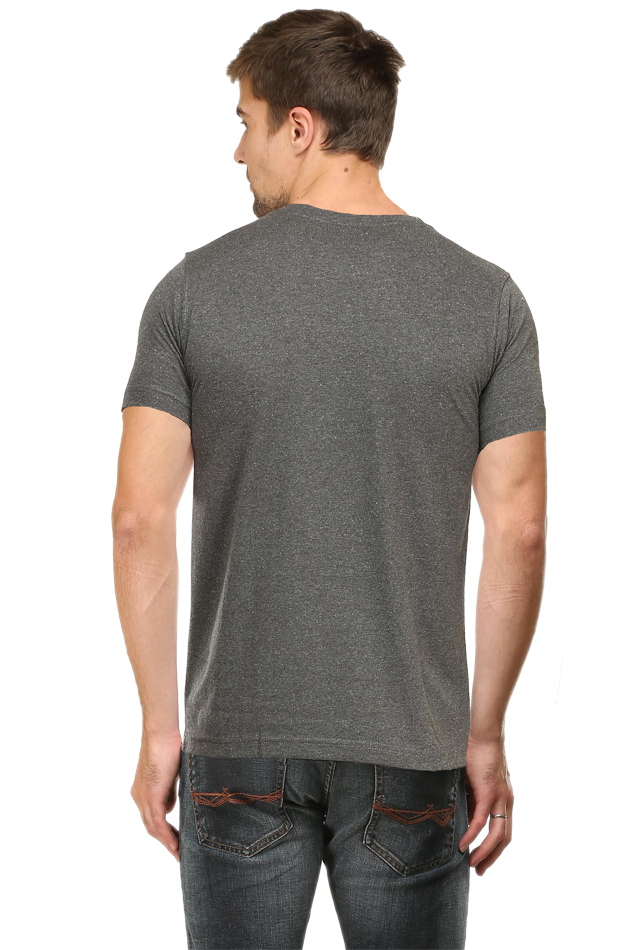 Male Round Neck Half Sleeve Classic Black Cofee Tshirt